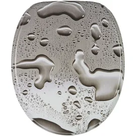 Sanilo WC Sitz mit Absenkautomatik Dewdrop, Hochwertiger und Stabiler Toilettendeckel aus Holz