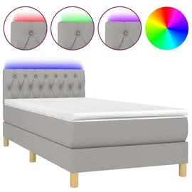 vidaXL Boxspringbett 100 x 200 cm Hellgrau