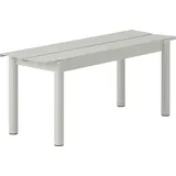 Muuto Linear Steel Gartenbank, 110 cm, grau