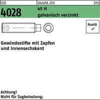 Industrial Quality Supplies ISO 4028 Gewindestifte mit Zapfen &