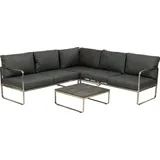 Greemotion Loungegruppe Boston anthrazit, silber Metall, 15-teilig