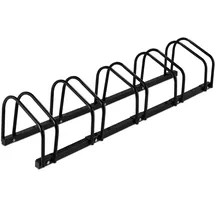 Relaxdays Fahrradständer Boden für 5 Räder bis 60 mm Reifenbreite schwarz