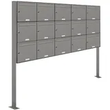 AL Briefkastensysteme 15 Fach Grau