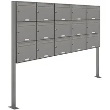 AL Briefkastensysteme 15 Fach Grau
