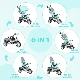 Homcom Kinderdreirad Polyester, Metall