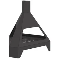 vidaXL - Feuerstelle mit Rauchabzug Schwarz 50x43x52 cm Stahl