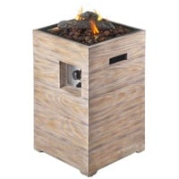 Clifton outdoorfires Clifton Gaskamin Compact Square Lime Garten Gasofen Heizpilz Feuerstelle Terassenkamin Kamin ...