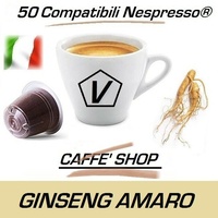 50 Kapseln kompatibel mit Nespresso®, Caffè Shop Mischung "Ginseng Bitter"