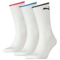 Puma 3P Crew Socken Weiß 47-49