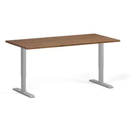 B2B Partner Höhenverstellbarer Schreibtisch Nussbaum