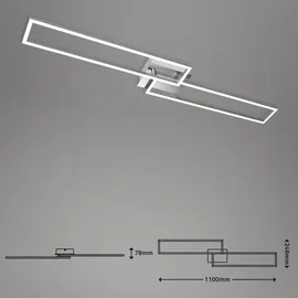 Briloner CCT LED Deckenleuchte 40 W aluminium-chrom