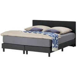 Boxspringbett  Cisano , schwarz , Maße (cm): B: 160 H: 91