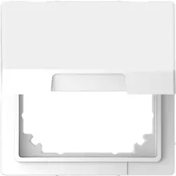 Merten Adapter mit Klappdeckel um System M in System Design zu integrieren, Lotosweiß