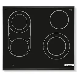 BOSCH Elektro-Kochfeld, schwarz, B:60,6cm H:4,4cm T:52,7cm, Kochfelder, mit Powerboost-Funktion