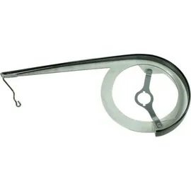 HESLING Kettenschützer "Cambio" , 1-flügelig, Kunststoff, inklusive Zubehör, transparent mit schwarzer Deckleiste, bis 48 Zähne, Ø 22cm