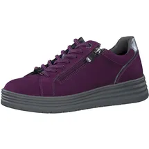 Marco Tozzi Damen Plateau Sneaker mit Schnürsenkeln Freizeit, Rosa (Grape Comb), 41 EU