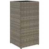 vidaXL Pflanzkübel Grau 30x30x60 cm Poly Rattan 2103870