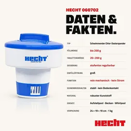 Hecht Chlor Dosierspender 20 bis 200 g