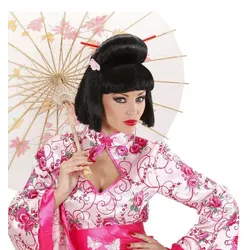 Geisha Perücke MIt Blüte - OS