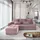 masseno Eckcouch Polyester 2-Sitzer Rosa