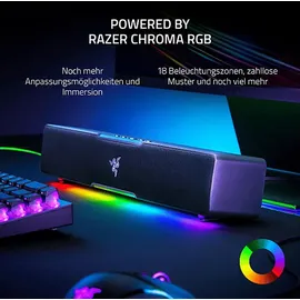 Razer Leviathan V2 X - PC-Gaming-Soundbar (mit Full-Range-Treibern, Kompaktes Format, Stromversorgung und Audio per USB Typ C, Bluetooth 5.0, Chroma RGB) Schwarz
