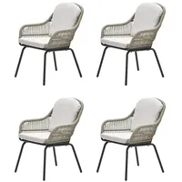 Garden Impressions TRITON 4er-Set Rope Alu Loungesessel Gartenstuhl sand