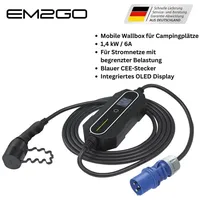 EM2GO Portabler AC Charger 1.4kW 6A fixiert , CEE