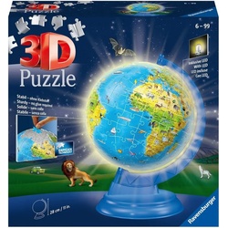 Ravensburger 3D-Puzzle Kinderglobus mit Licht, 180 Puzzleteile, Made in Europe, FSC® - schützt Wald - weltweit bunt