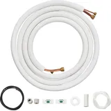 Vevor Mini Split Line Set 4,8m Kupferrohr AC Anschlusskabel 6,4x12,7mm