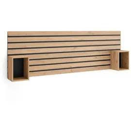 SKRAUT HOME Kopfteil, und Nachttische, Bettrücken, Ablage, 214x70x3 cm, Bett 135,140,150,160 cm, Paneele, Moderner Stil, Eiche - 473_1
