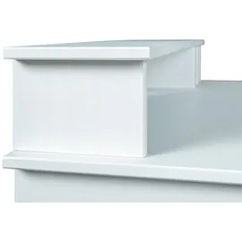 Interlink Inter Link - Schreibtisch aus massivem Kiefernholz - Computertisch - Arbeitsplatz -Bürotisch - Robust, Stabil und Zeitlos - Mit Kabelloch 110x68,50x76-91 cm