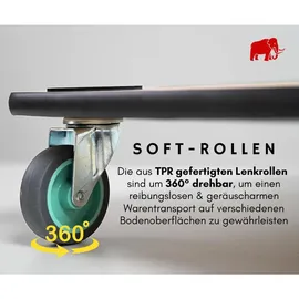 Proregal Transportroller Braun | 2 Stück | Möbelroller Rollbrett