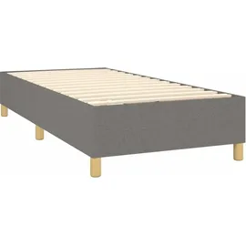 vidaXL Boxspringbett 100 x 200 cm Dunkelgrau