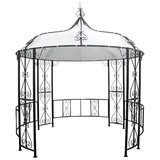 vente-unique Gartenpavillon 3 x 3 m Schwarz