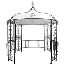 vente-unique Gartenpavillon 3 x 3 m Schwarz