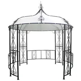 vente-unique Gartenpavillon 3 x 3 m Schwarz