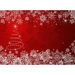 Tischsets | Platzsets - Weihnachten - Weihnachtsbaum mit Schneekristallen - 12 Stück aus Premium Papier – Die Tischdekoration für die Weihnachtszeit