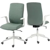 Drehstuhl DUO COLLECTION "Floris", grün (grün, weiß, grün), B:60cm H:101cm T:60cm, Stühle, Drehstuhl, Weight Balance Mechanik - passt sich jedem Körpergewicht an