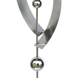 Garden Pleasure Gartenstecker mit 5 Kugeln Edelstahl Silber