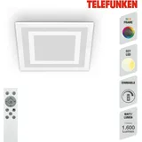 Telefunken - LED Panel, LED Deckenleuchte, Deckenlampe dimmbar, inkl. Fernbedienung, RGB- Funktion, 18 Watt, 1600lm, Timerfunktion, 295x295x55mm (LxBxH)