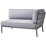 Cane-Line Sofamodul Conic links 2-Sitzer - AITL - Light grey