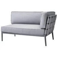 Cane-Line Sofamodul Conic links 2-Sitzer - AITL - Light grey