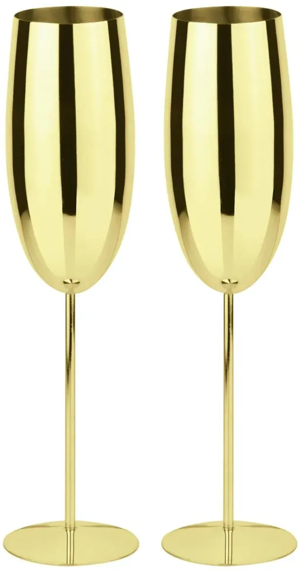 Paderno Sektgläser Gold 270 ml - 2 Stück