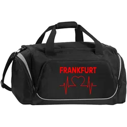 multifanshop Sporttasche - Frankfurt - Herzschlag - Druck rot - Tasche