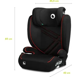 lionelo Hugo i-Size Black Red