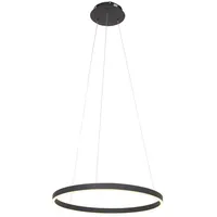 Steinhauer Hängelampe Pendelleuchte Esszimmerlampe LED dimmbar schwarz Ring-Design Küche