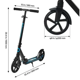 Vevor Scooter Schwarz/Blau