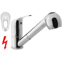 Niederdruck Spültischarmatur mit Brause Einhebelmischer Chrom Küchenarmatur