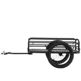 Fahrradanhänger, 125 Kg Tragkraft, Transportanhänger, Faltbar Und Verstaubar, Schnellverschluss Mit Universalkupplung, 50,8 Cm Räder, Passend Für Die Meisten Fahrradräder, Rahmen Aus Karbonstahl