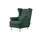 Konsimo Ohrensessel Stralis Webstoff 82 x 108 x 80 cm Blau mit Kissen